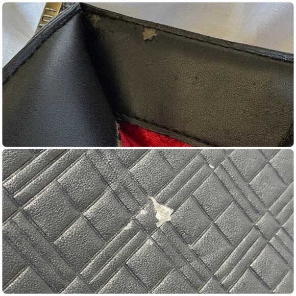 LOVE MOSCHINO Faux Leather Black Quilted Shoulder Purse Tote Bag Double Strap - Picture 10 of 12